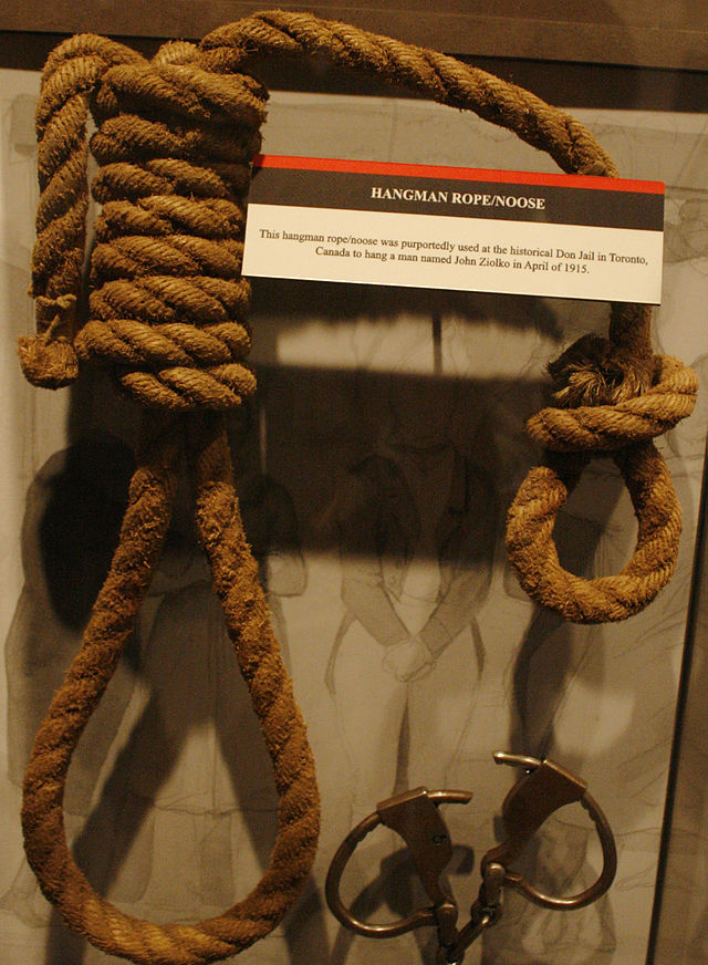 noose, capital punishment in canada, museum